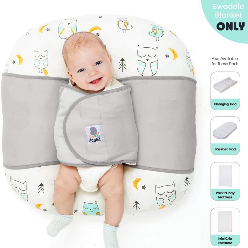 ECORE Swaddle Blanket & Baby Sleep Positioner for Safety.
